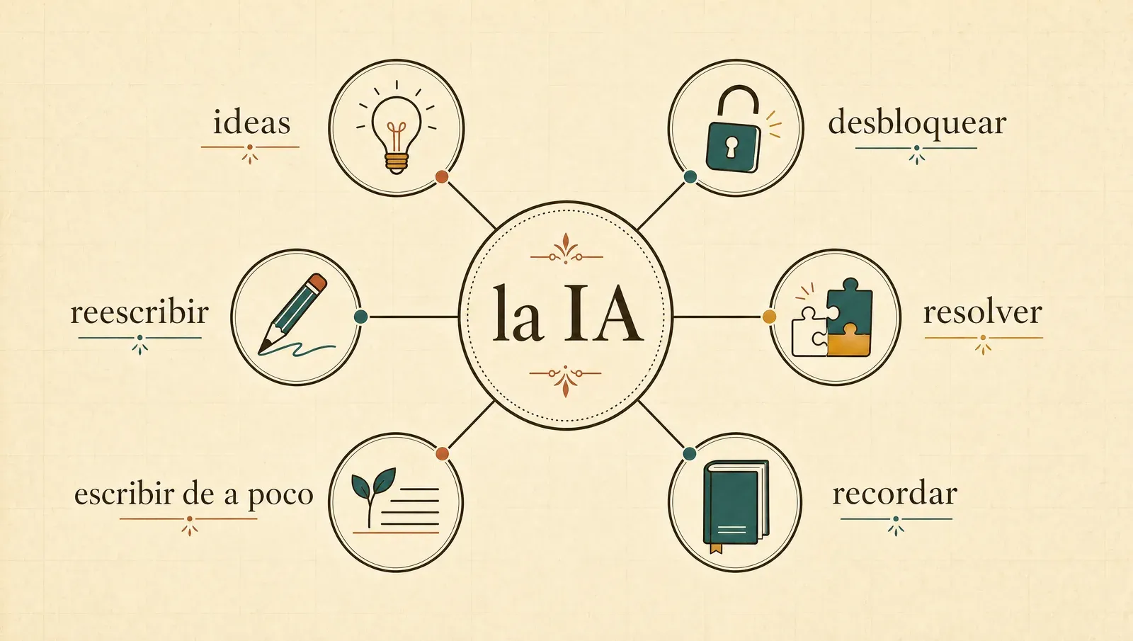 Lo que la IA hace bien: ideas, reescribir, desbloquear, recordar tu historia