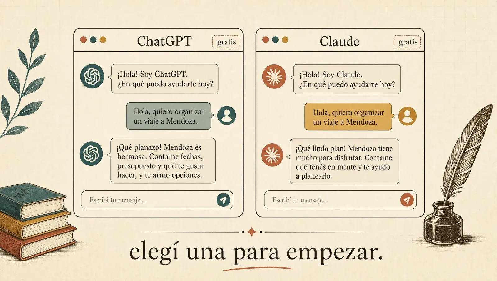 ChatGPT y Claude: las dos puertas de entrada, las dos gratis