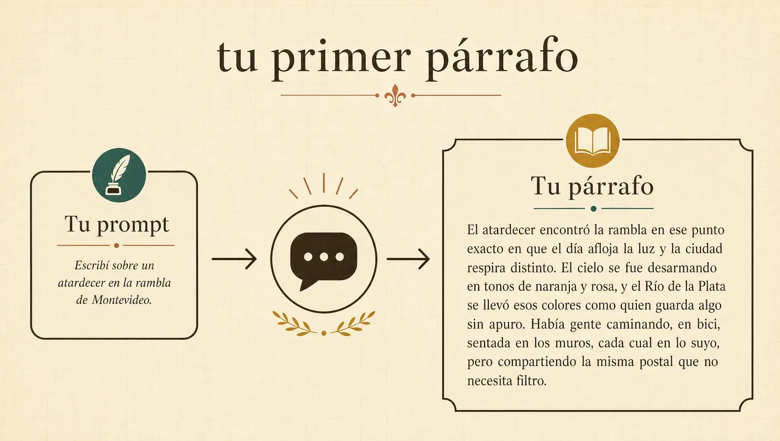De un prompt simple a tu primer párrafo de ficción