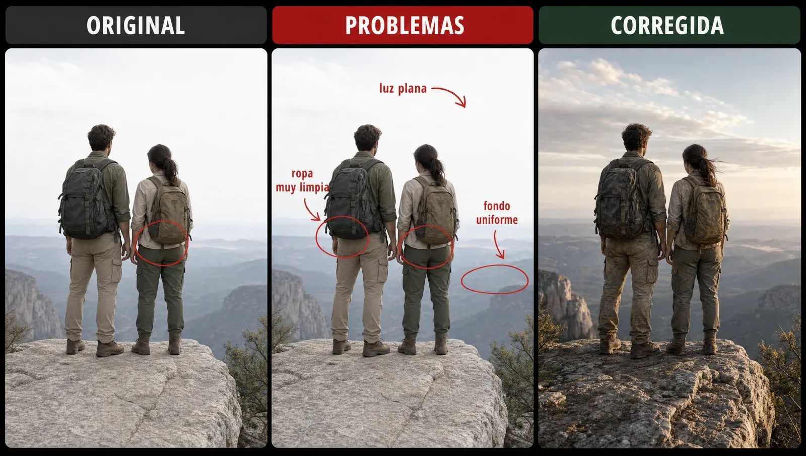 Iteración con problemas marcados y versión corregida