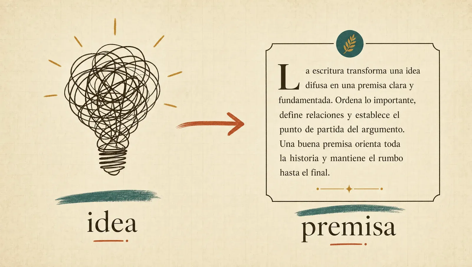 De una idea suelta a una premisa que se puede escribir