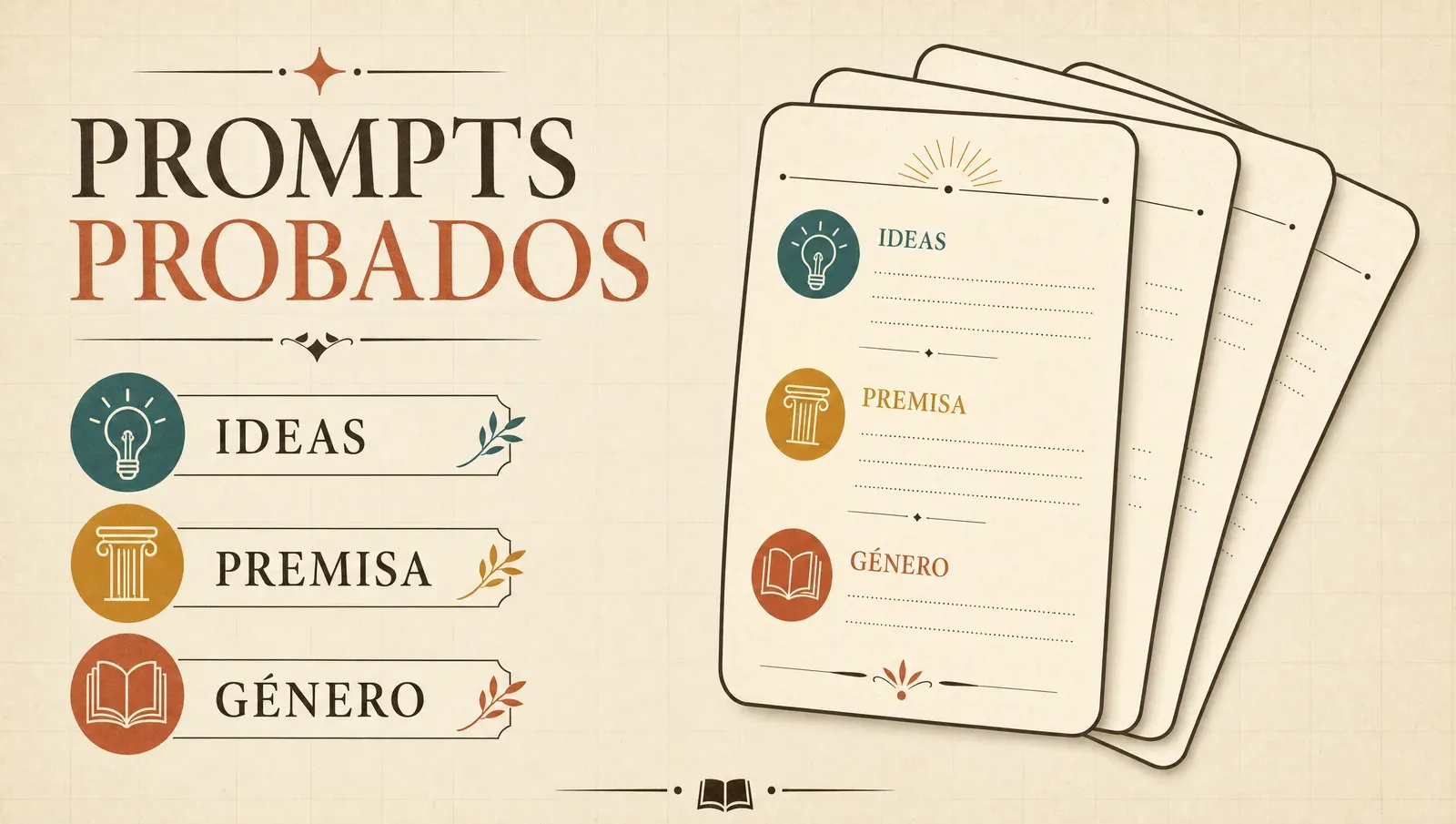 Pack de prompts probados para generar ideas y construir tu premisa