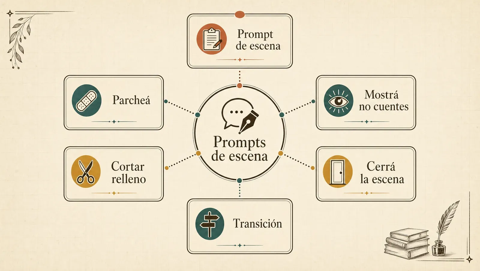 Pack de prompts probados para escribir escenas con IA