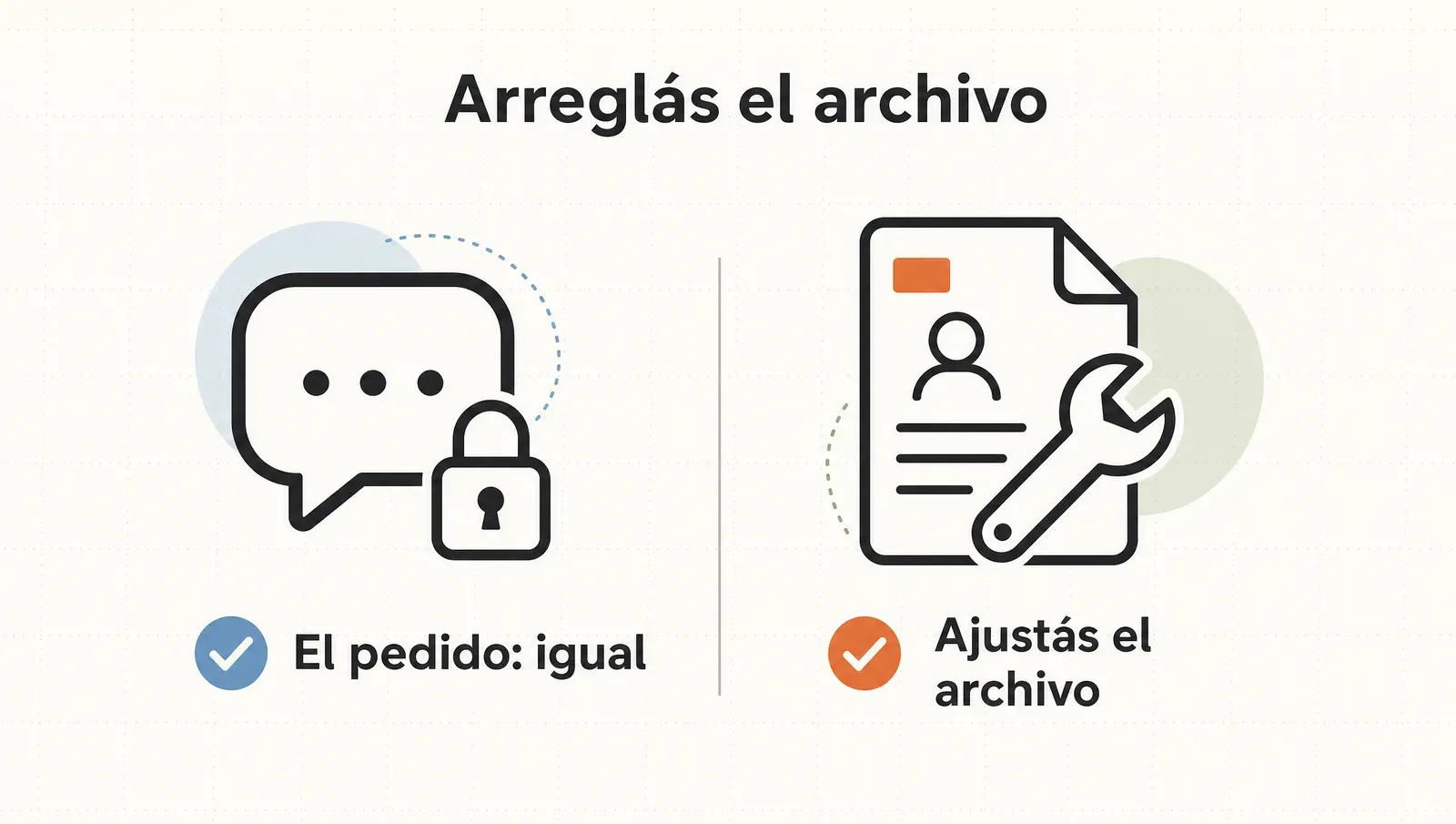El pedido queda igual; ajustás el archivo del agente para cambiar la voz