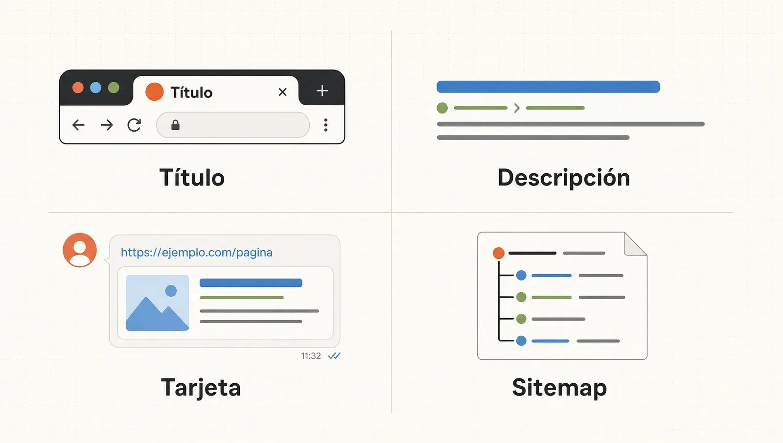 El SEO básico: título, descripción, tarjeta al compartir y sitemap