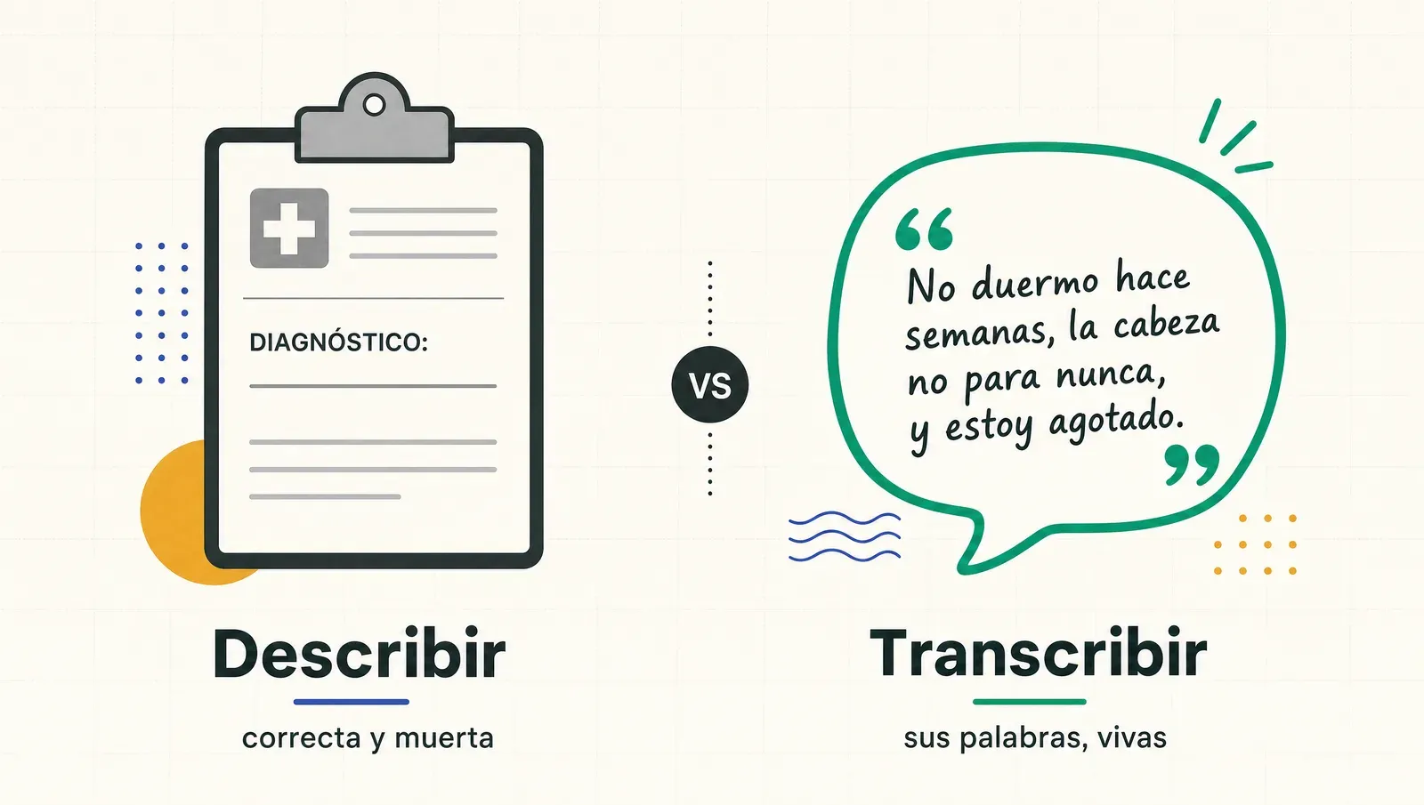 El dolor se transcribe del mercado, no se describe desde el escritorio
